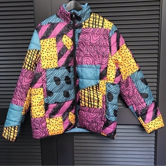 Disney Reversable Sally Nightmare Before Christmas Puffer Jacket, Size Large - Picture 2 of 14